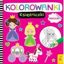 Wydawnictwo Wilga Kolorowanki z naklejkai. Księżniczki - Kolorowanki, wyklejanki - miniaturka - grafika 1