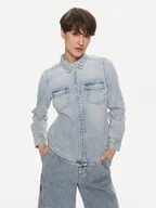 Koszule damskie - Vero Moda Koszula jeansowa Annalise 10302480 Niebieski Regular Fit - miniaturka - grafika 1