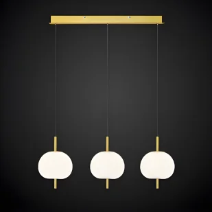 Lampa wisząca Apple - kolor biały, złoty - LA058/P - Lampy sufitowe - miniaturka - grafika 1