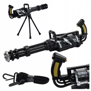 Karabin Dzwiękowy Sygnałowy Na Baterie Minigun 595-18 - Zabawki militarne - miniaturka - grafika 1