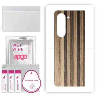 Folia naklejka skórka strukturalna na TYŁ do Samsung Galaxy Z Fold5 -  Drewno Paski Mix - apgo SKINS - Szkła hartowane na telefon - miniaturka - grafika 1