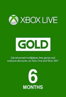 Xbox Live GOLD Subscription Card 6 Months Xbox Live GLOBAL - Kody i doładowania cyfrowe - miniaturka - grafika 1