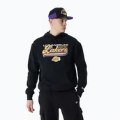Bluzy męskie - Bluza męska New Era NBA Graphic OS Hoody Los Angeles Lakers black - miniaturka - grafika 1