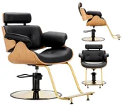 Fotele fryzjerskie - Fotel fryzjerski Ankara hydrauliczny obrotowy z podnóżkiem do salonu fryzjerskiego krzesło fryzjerskie - miniaturka - grafika 1