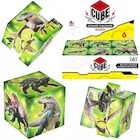 Kostka układanka logiczna dinozaury - Układanki dla dzieci - miniaturka - grafika 1