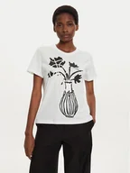 Koszulki i topy damskie - Desigual T-Shirt Shadow 24WWTK11 Biały Regular Fit - miniaturka - grafika 1