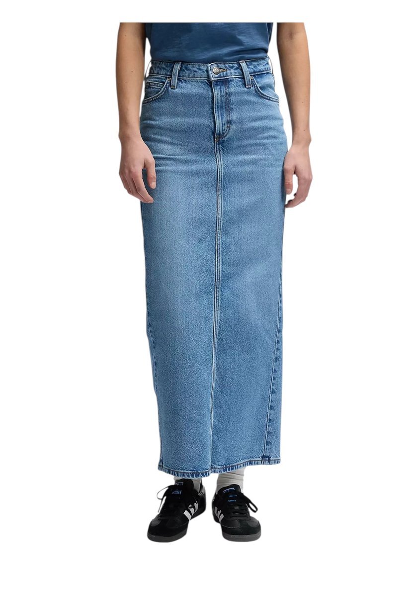 Back slit maxi skirt damskie LEE jeansy con spacco sul resto