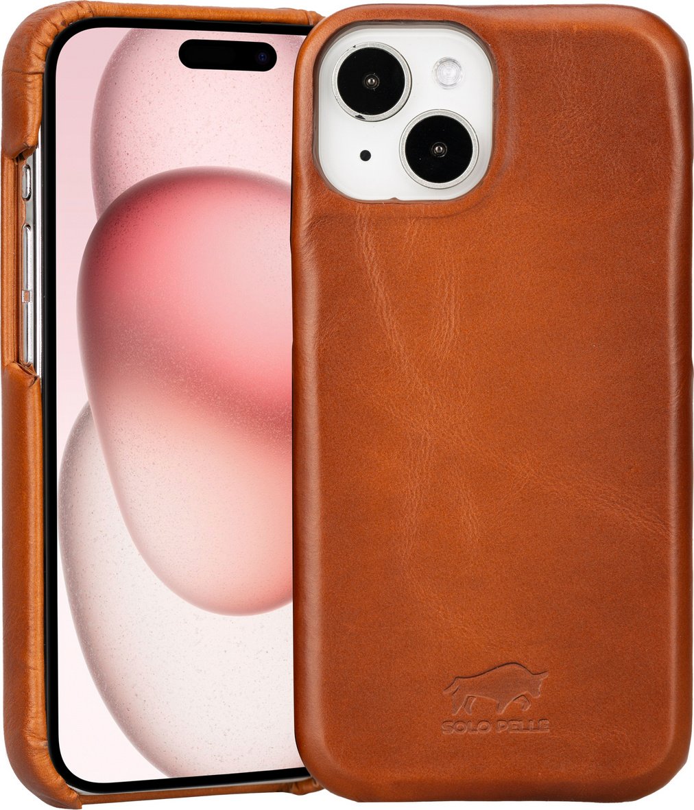 Skórzane etui Solo Pelle do iPhone 15 6,1 cala Princeton Case l Etui na telefon l Możliwość personalizacji l Skóra bydlęca l Różne kolory l Quintus e-Com