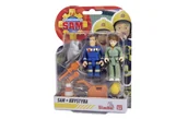 Figurki dla dzieci - Figurki strażaka Sam, dwupak V, 4 rodzaje, z nowymi mundurami, każdy z 2 figurkami, 1 zwierzę i akcesoria, ruchome, 7,5 cm, od 3 lat - miniaturka - grafika 1
