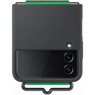 Etui i futerały do telefonów - Etui Samsung Silicone Cover z paskiem do Samsung Galaxy Z Flip 4 Czarny - miniaturka - grafika 1