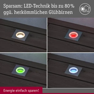 Paulmann oprawa wpuszczana podłogowa LED Podłogowa, kątowa, RGBW, ZigBee - Lampy stojące - miniaturka - grafika 3