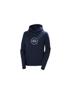 Bluzy damskie - Bluza damska kangurka HELLY HANSEN W CORE GRAPHIC HOODI granatowa S - miniaturka - grafika 1