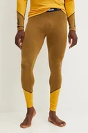 Spodnie sportowe męskie - Helly Hansen legginsy funkcyjne kolor żółty - miniaturka - grafika 1