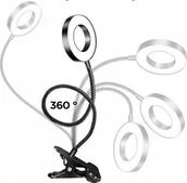 Lampy stojące - Lampka biurkowa Vega ECOBOX LAMPA LED + UCHWYT UNIWERSALNY RING SELFIE LAMPKA 12W> - miniaturka - grafika 1