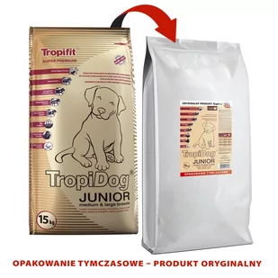 Tropidog Super Premium Junior Medium&Large Turkey&Salmon&Eggs 15 kg - Sucha karma dla psów - miniaturka - grafika 2