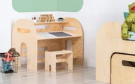 Biurka dla dzieci - Małe drewniane biurko dla przedszkolaka T7-H89 - miniaturka - grafika 1