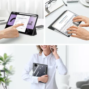 Dux Ducis Toby etui Huawei MatePad Pro 11'' (2022) pokrowiec z miejscem na rysik S Pen smart cover podstawka czarne - Etui do tabletów - miniaturka - grafika 6