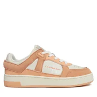 Sneakersy damskie - Sneakersy Calvin Klein Jeans Basket Cupsole Low Mix Ml Fad YW0YW01301 Pomarańczowy - miniaturka - grafika 1