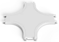 Lampy pozostałe - Metalowy łącznik krzyżowy Gamma AZ5319 1-fazowy biały - miniaturka - grafika 1