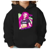 Bluzy dla dziewczynek - BLUZA DZIECIĘCA HUNTRIX MIRA KPOP 122-128 Z KAPTUREM BAWEŁNIANA JAKOŚĆ - miniaturka - grafika 1