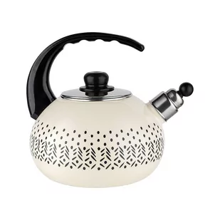 Czajnik emaliowany Nordic, kremowy, 2,2 l, z pokrywką - Czajniki na gaz - miniaturka - grafika 1