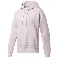 Bluzy damskie - Reebok Damska bluza z kapturem z polaru tożsamości (długi rękaw), Frost Berry, L - miniaturka - grafika 1