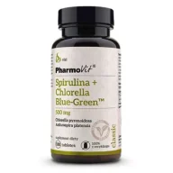 Odchudzanie i oczyszczanie - Pharmovit Spirulina + chlorella blue-green (500 mg) suplement diety 180 tab. - miniaturka - grafika 1