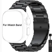 Inne - Solidny pasek ze nierdzewnej, kompatybilny z Apple IWatch 10, 9, 8, 7, 6, SE, 5, 4, 3, a także z Apple i 1 (49 mm). - miniaturka - grafika 1