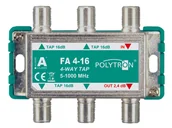 Akcesoria TV-SAT - Odgałęźnik Polytron 4-krotny 16dB 5-1000 FA 4-16 - miniaturka - grafika 1
