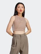 Koszulki i topy damskie - adidas Top Tank Top IQ3404 Brązowy - miniaturka - grafika 1