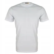 Koszulki męskie - Koszulka Męska T-Shirt Sportowy T Shirt Bawełniany Gładki Biały L - miniaturka - grafika 1