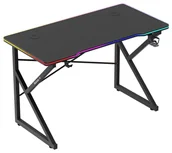 Biurka gamingowe - Huzaro Hero 1.7 RGB czarne - miniaturka - grafika 1