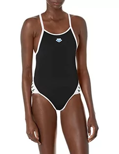 Stroje kąpielowe - ARENA Icons Super Fly kostium kąpielowy czarno-biały 26 - grafika 1