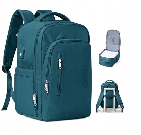 Plecak Pakko Bagaż Podręczny do Samolotu Wizzair Rayanair 40x20x25 Usb T130