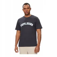 Koszulki męskie - PEPE JEANS KOSZULKA MĘSKA T-SHIRT CLEMENT DULWICH BLUE GRANATOWA r.L - miniaturka - grafika 1