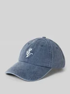 Czapki damskie - Czapka z daszkiem z tkaniny stylizowanej na denim - miniaturka - grafika 1