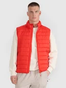 Kurtki męskie - 4F Bezrękawnik puchowy z wypełnieniem syntetycznym męski - czerwony 3XL - miniaturka - grafika 1