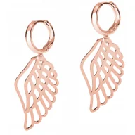 Kolczyki - Kolczyki Pozłacane Ażurowe Skrzydło Anioła Skrzydła Wings SREBRO 925 - miniaturka - grafika 1