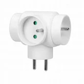 Rozgałęźniki - Orno Rozgałęźnik 3x2P+Z OR-AE-13184 biały OR-AE-13184 - miniaturka - grafika 1