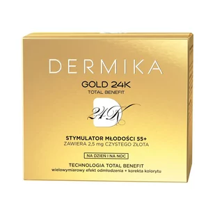 Dermika Gold 24k Krem Zastrzyk Młodości 55+ 50ml - Kremy do twarzy - miniaturka - grafika 8