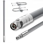 Anteny Wi Fi - Qoltec Antena LoRa 12dBi dookólna zewnętrzna włókno szklane 868 MHz 1.5m - miniaturka - grafika 1