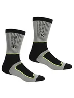 Skarpetki męskie - Regatta Skarpety turystyczne "Samaris 2" w kolorze szaro-czarnym - miniaturka - grafika 1