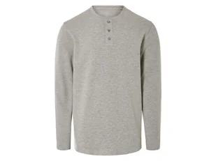 LIVERGY® Koszulka męska z długim rękawem z bawełny (Szary, L (52/54)) - Koszulki męskie - miniaturka - grafika 1