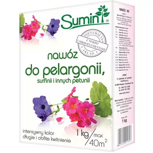 Sumin NAWÓZ DO PELARGONII, SUFRINII I INNYCH PETUNII 1KG OPTYMALNY SKŁAD - Nawozy ogrodnicze - miniaturka - grafika 1