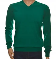 Swetry męskie - Sweter męski z kaszmiru i wełny merynosów kaszmirowy M wiosenna zieleń 244 - miniaturka - grafika 1