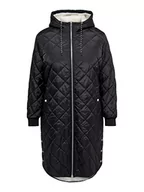 Płaszcze damskie - ONLY Carsandy Quilt Coat Cc OTW płaszcz damski, czarny, L duże rozmiary - miniaturka - grafika 1
