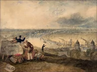 Plakaty - Galeria Plakatu, Plakat, View of London from Greenwich, William Turner, 42x29,7 cm - miniaturka - grafika 1