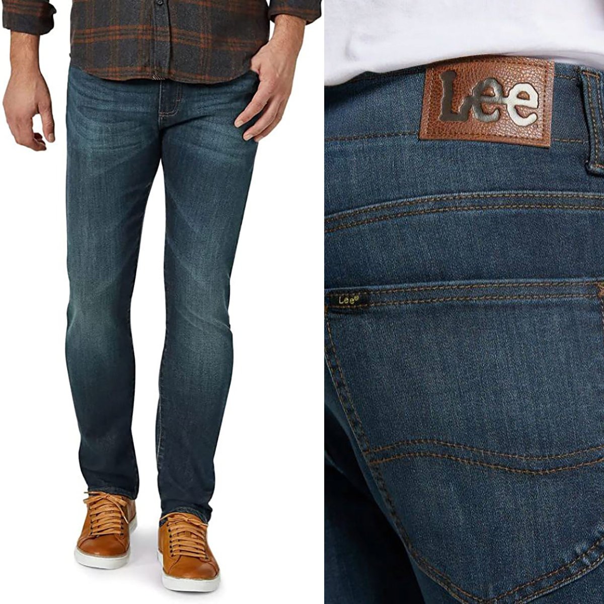 Lee SLIM FIT Extreme Motion wygodne dopasowane spodnie jeansowe W31 L34