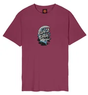 Koszulki męskie - t-shirt SANTA CRUZ Crescent Bone Hand T-Shirt Burgundy - miniaturka - grafika 1