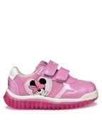 Buty dla dziewczynek - Geox Sneakersy B Lightyloo B5561B 0AJGN C8006 Różowy - miniaturka - grafika 1